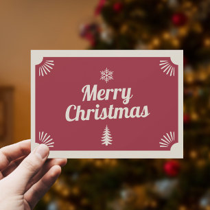 Rode Kerst Feestdagenkaart