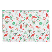 Rode Kerst Flamingo Multi kussensloop set (Achterkant-Rechts)