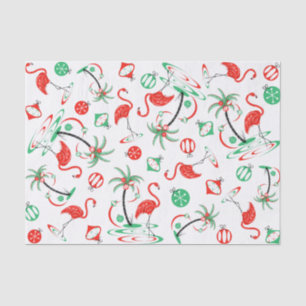 Rode Kerst Flamingo Multi tissue papier