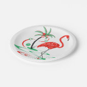 Rode Kerst Flamingo papier bord (Gekanteld)