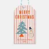  rode kerst Funky Fun geïllustreerd Cadeaulabel (Voorkant)