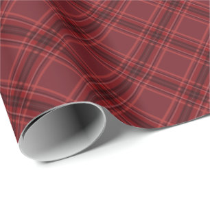 Rode kerst geruite klassieker cadeaupapier