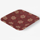  rode kerst Holly Celtic Star Pattern Papieren Bordje (Gebogen)