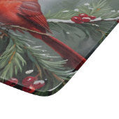 Rode kerst kardinaal snijplank (Hoek)