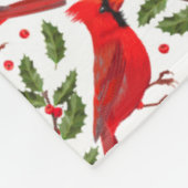 Rode Kerst Kardinalen Fleece Deken (Hoek)