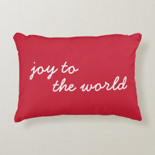 Rode Kerst Kussen Wit Schrift Cute