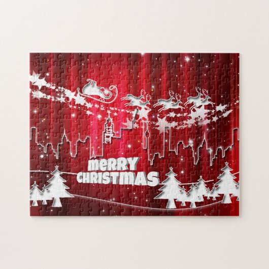Rode kerst legpuzzel (Horizontaal)