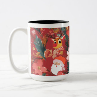 Rode Kerst mok ontwerp