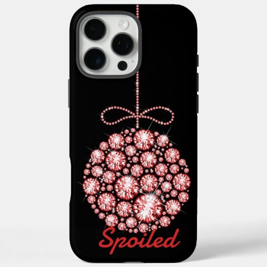 Rode Kerst Ornament iPhone 16 Pro Max Hoesje (Achterkant)