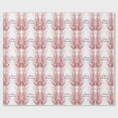 Rode Kerst Pijnboom Sneeuw Decoratie Mooie Cadeaupapier (Vlak)