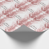 Rode Kerst Pijnboom Sneeuw Decoratie Mooie Cadeaupapier (Hoek)