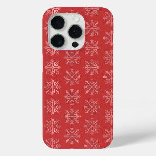 Rode kerst, seizoensgebonden sneeuwkunst iPhone 15 pro case