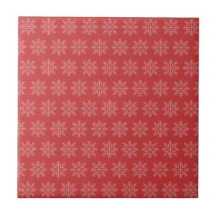 Rode kerst, seizoensgebonden sneeuwkunst tegeltje