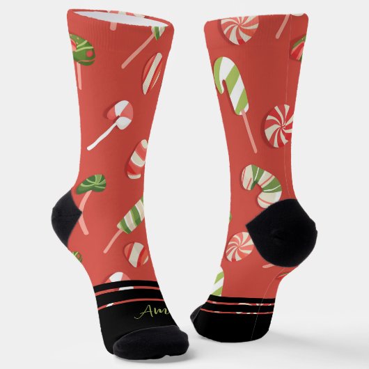 rode kerst Snoep Sokken (Gebogen)