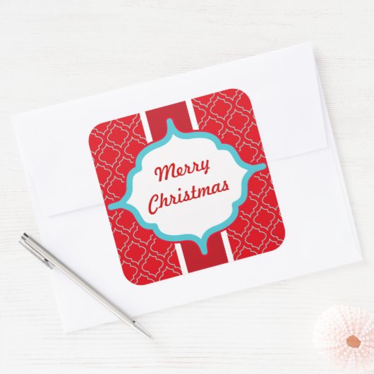  rode Kerst stickers (Envelop)