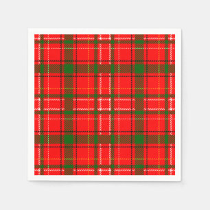 Rode Kerst Tartan Schotse Ruit Patroon Ontwerp Servet