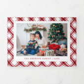 Rode Kerst Tri-fold Kaart (Cover)