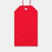 Rode kerstballen cadeaulabel (Achterkant)