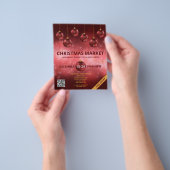 Rode Kerstballen - Kerstmarkt Flyer (Hand)