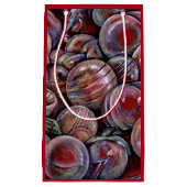 Rode kerstballen klein cadeauzakje (Voorkant)