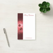 Rode Kerstballen met Aangepaste Tekst Post-it® Notes (Kantoor)