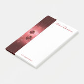 Rode Kerstballen met Aangepaste Tekst Post-it® Notes (Schuin)