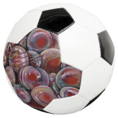 Rode kerstballen voetbal (Drie kwart)