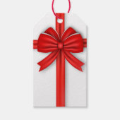 Rode kerstboei cadeaulabel (Voorkant)