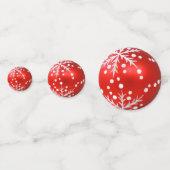 Rode kerstboom Baubles Confetti (Voorkanten)