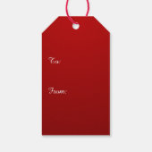 Rode kerstboom cadeaulabel (Achterkant)