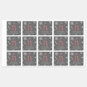 Rode kerstboom en Snowflakes Baking Labels (Vel)