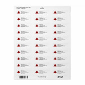 Rode kerstboom etiket (Full Sheet)