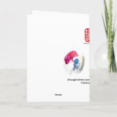 Rode Kerstboom Feestdagen Kaart (Achterkant)