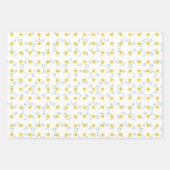 Rode Kerstboom Gele Ster Minimalist Inpakpapier Vel (Voorkant 3)