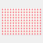 Rode Kerstboom Gele Ster Minimalist Inpakpapier Vel (Voorkant)