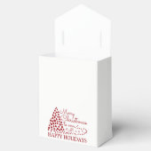 Rode kerstboom, kerstcadeaudoos bedankdoosjes (Geopend)