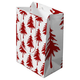 Rode kerstboom medium cadeauzakje