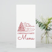 Rode kerstboom, menu Kerstmis (Staand voorkant)