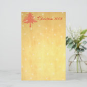 Rode kerstboom met sterren Stationery Briefpapier (Staand voorkant)