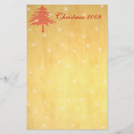 Rode kerstboom met sterren Stationery Briefpapier (Voorkant)