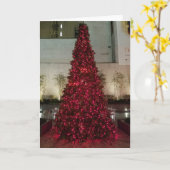 Rode Kerstboom - New York - Blank Kaart (Gele Bloem)