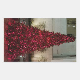 Rode kerstboom - NYC Rechthoekige Sticker