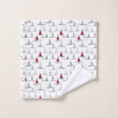 Rode Kerstboom Patroon#5 ID1009 Bad Handdoek (Wasdoekje)