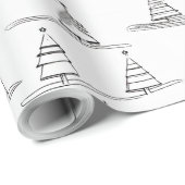 Rode Kerstboom Patroon#5 ID1009 Cadeaupapier (Rol Hoek)