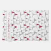 Rode Kerstboom Patroon#5 ID1009 Theedoek (Horizontaal)