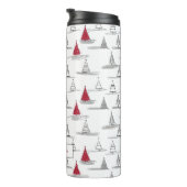 Rode Kerstboom Patroon#5 ID1009 Thermosbeker (Geroteerd rechts)