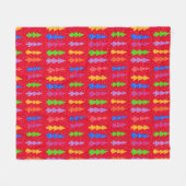 Rode Kerstboom Pop Kunst Fleece Deken (Voorkant (Horizontaal))