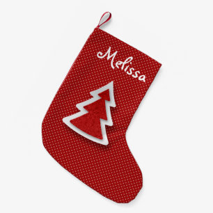 Rode Kerstboom Sock Kleine Kerstsok