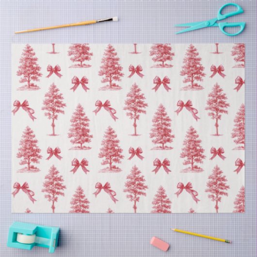  rode kerstboom tissuepapier (Craft)