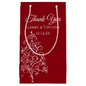 Rode kerstboom Winter Weddenschap Klein Cadeauzakje (Voorkant)